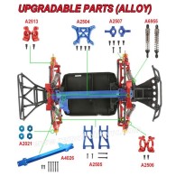 REMO HOBBY 1625 Brushless RC Truck Upgrade Parts Alloy Assembly kit