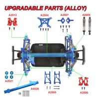 REMO HOBBY 1631 1/16 RC Truck Upgrade Parts Kit (Alloy)